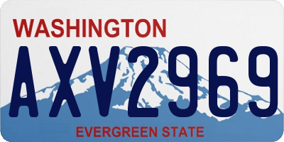 WA license plate AXV2969