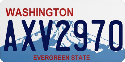 WA license plate AXV2970