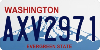 WA license plate AXV2971