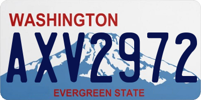 WA license plate AXV2972