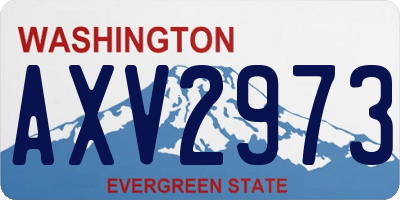 WA license plate AXV2973