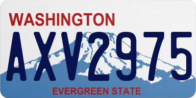 WA license plate AXV2975
