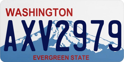 WA license plate AXV2979