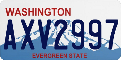 WA license plate AXV2997