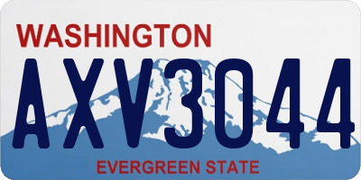 WA license plate AXV3044