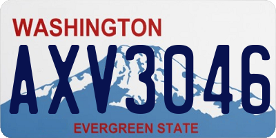WA license plate AXV3046