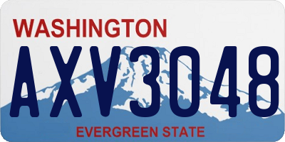 WA license plate AXV3048