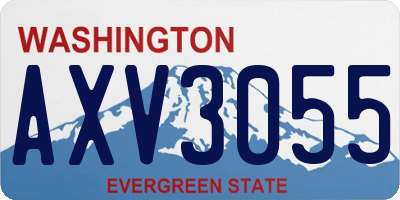 WA license plate AXV3055