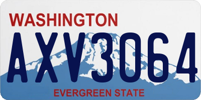 WA license plate AXV3064