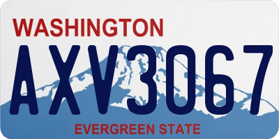 WA license plate AXV3067