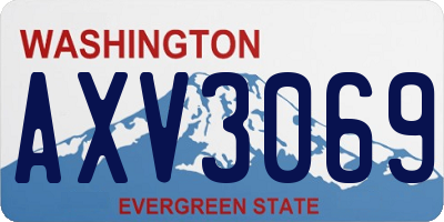 WA license plate AXV3069