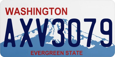 WA license plate AXV3079