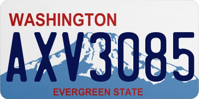 WA license plate AXV3085