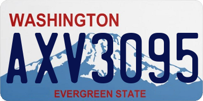 WA license plate AXV3095