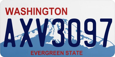 WA license plate AXV3097