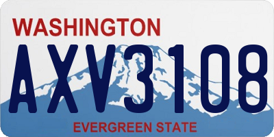 WA license plate AXV3108