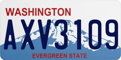 WA license plate AXV3109