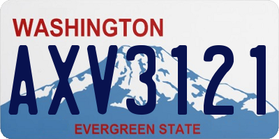 WA license plate AXV3121
