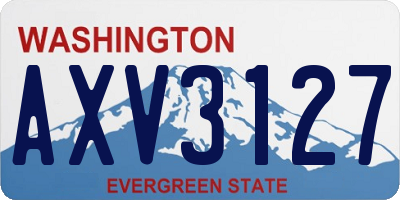 WA license plate AXV3127