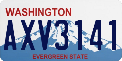 WA license plate AXV3141
