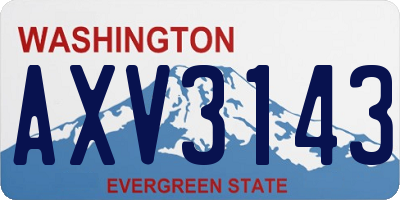 WA license plate AXV3143