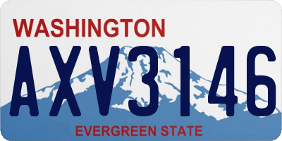 WA license plate AXV3146