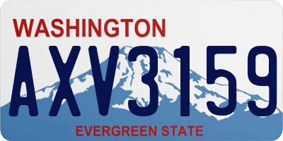 WA license plate AXV3159