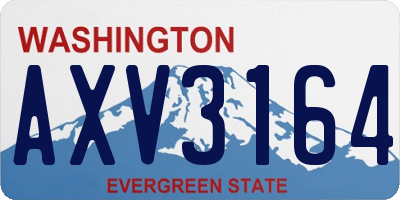 WA license plate AXV3164