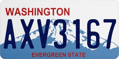 WA license plate AXV3167