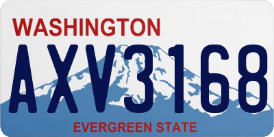 WA license plate AXV3168