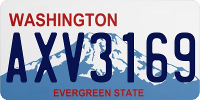 WA license plate AXV3169