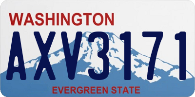 WA license plate AXV3171