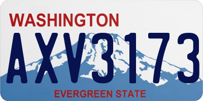 WA license plate AXV3173