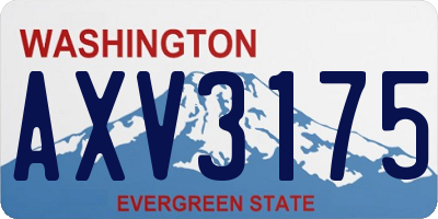 WA license plate AXV3175