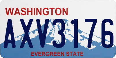 WA license plate AXV3176