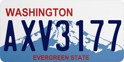 WA license plate AXV3177