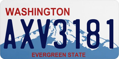 WA license plate AXV3181