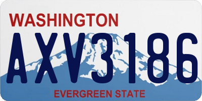 WA license plate AXV3186