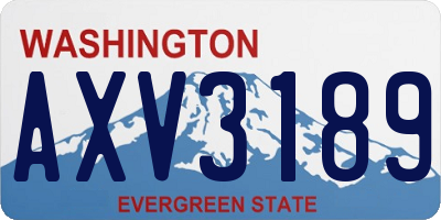 WA license plate AXV3189