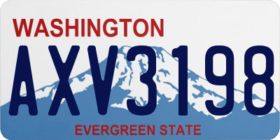 WA license plate AXV3198