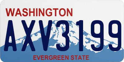 WA license plate AXV3199