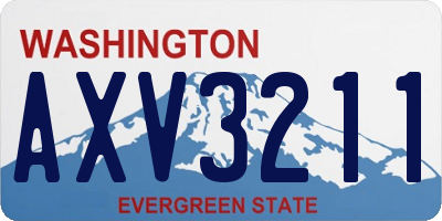 WA license plate AXV3211