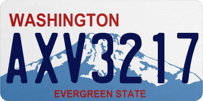 WA license plate AXV3217