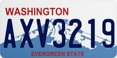WA license plate AXV3219