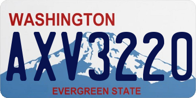 WA license plate AXV3220