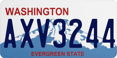 WA license plate AXV3244