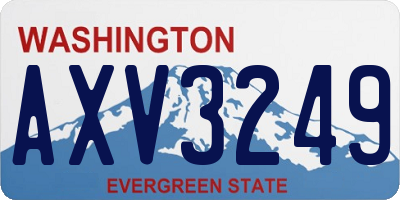 WA license plate AXV3249