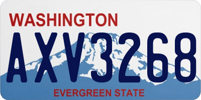 WA license plate AXV3268
