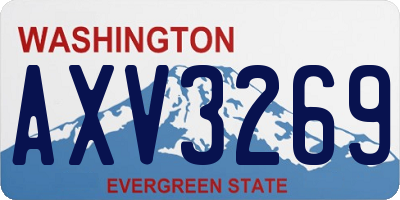 WA license plate AXV3269