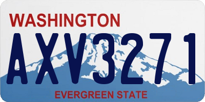 WA license plate AXV3271